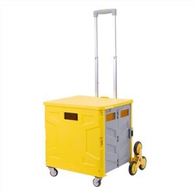 Opvouwbare kunststof krattrolley