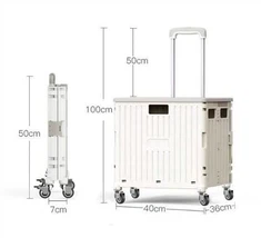 Rollende opvouwbare trolley op wielen